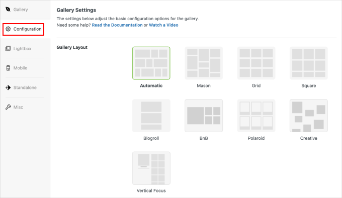 Envira Gallery layout