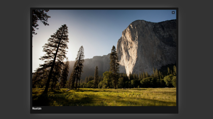 Simple Lightbox plugin dark UI version