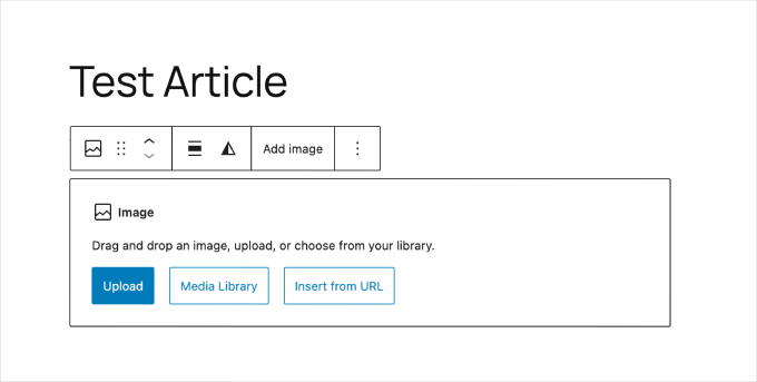 WordPress media library upload image