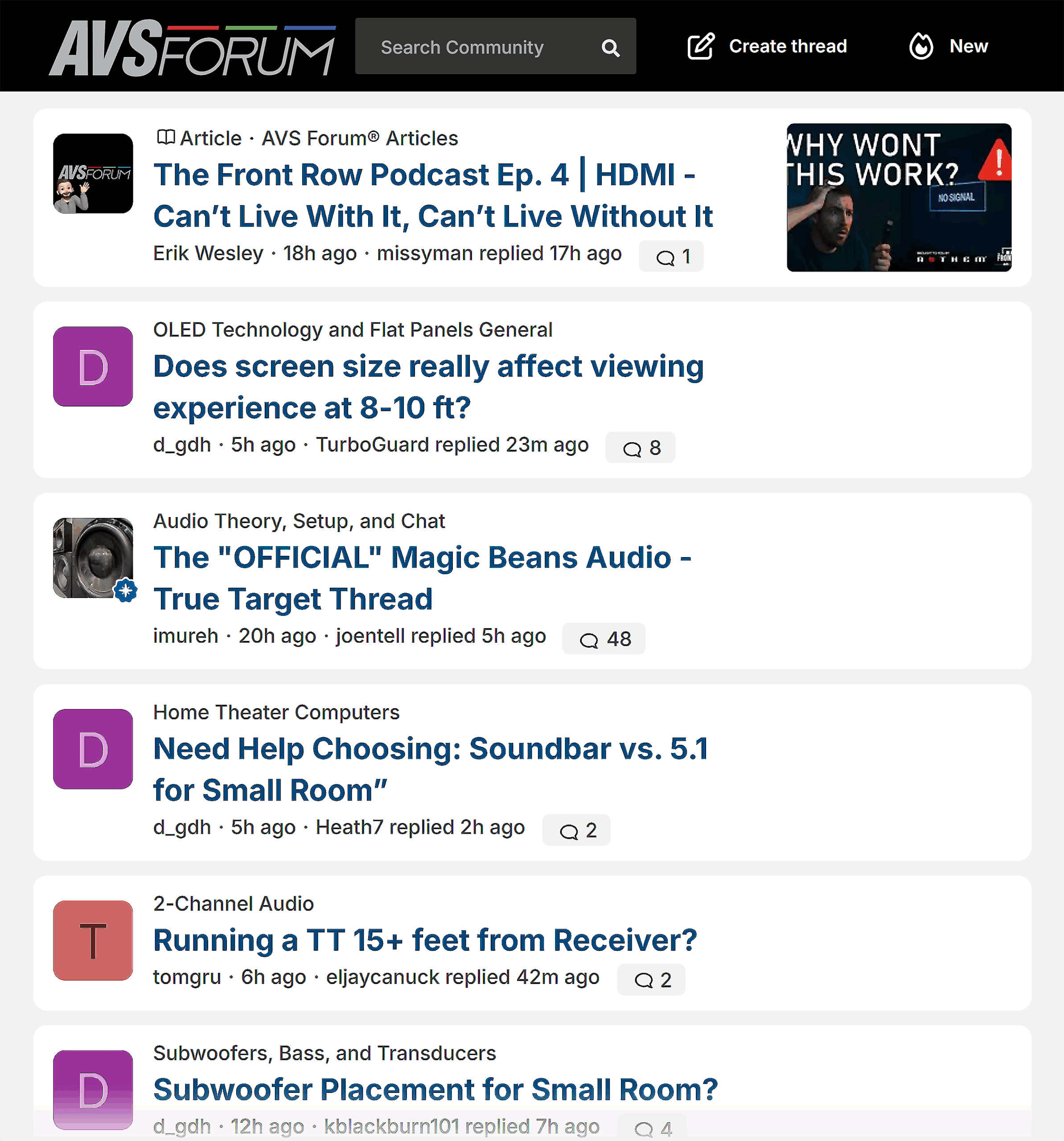 AVS Forum – Home theater & tech product discussions