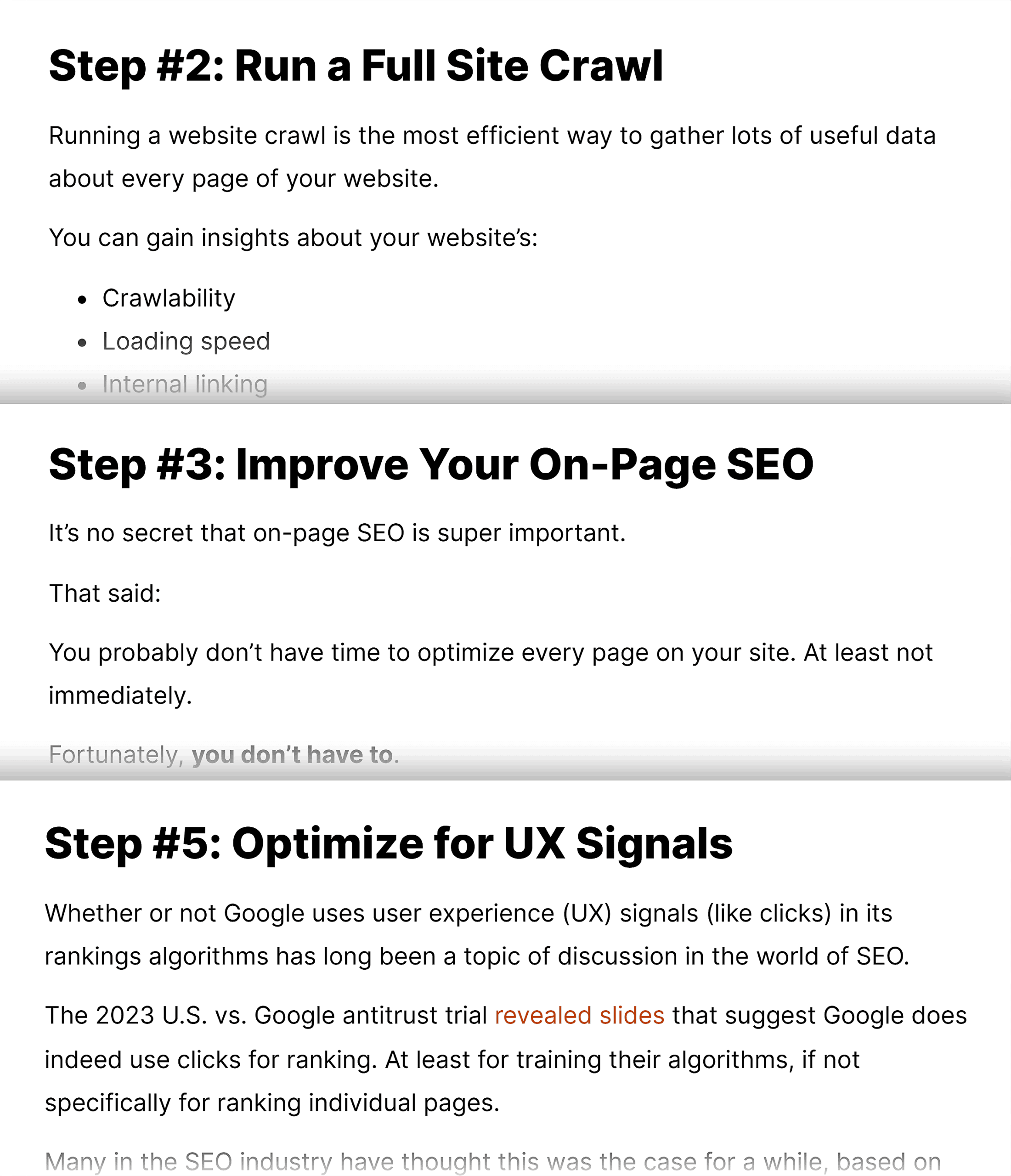 Backlinko – SEO Site Audit – Clear headings – Collage