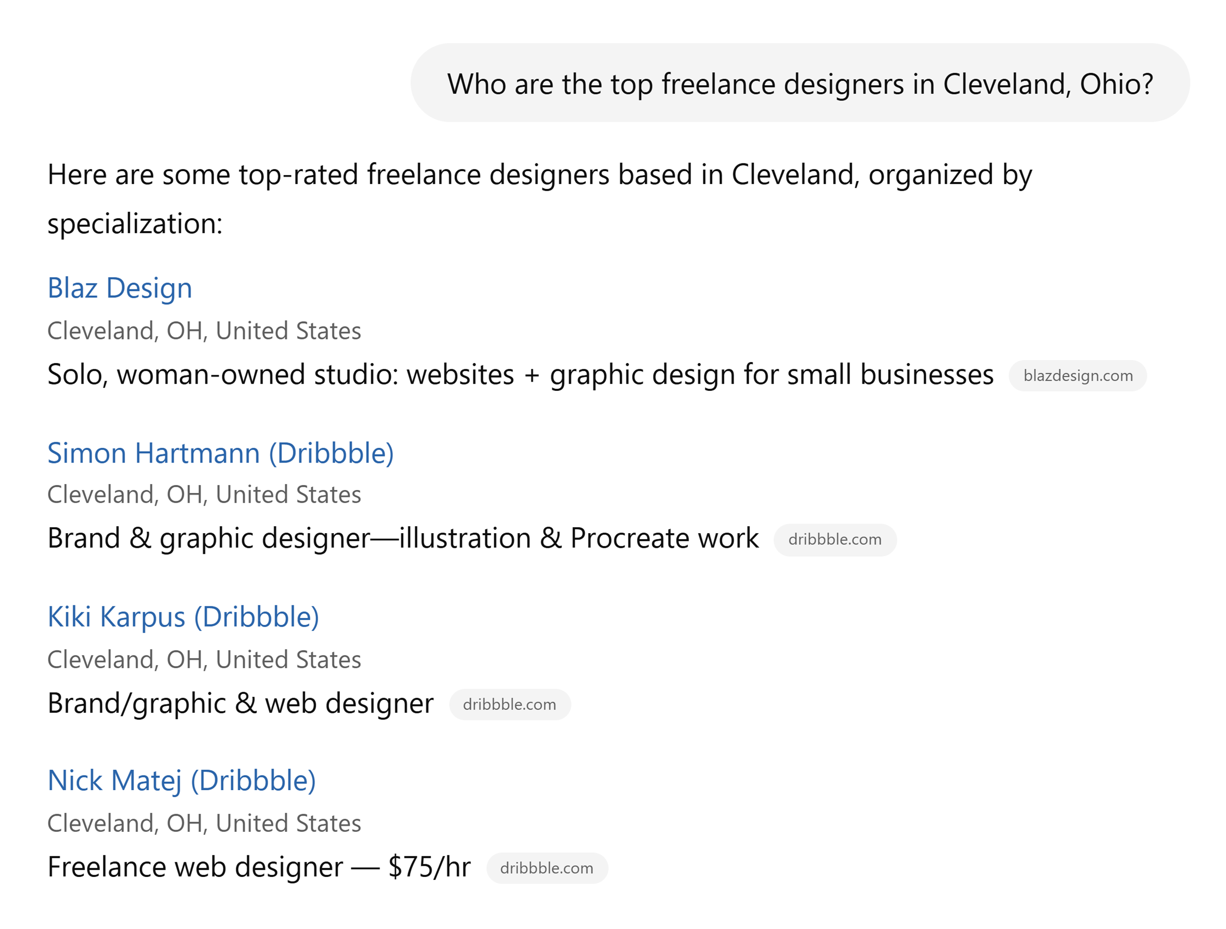 ChatGPT – Top freelance graphic designers Cleveland