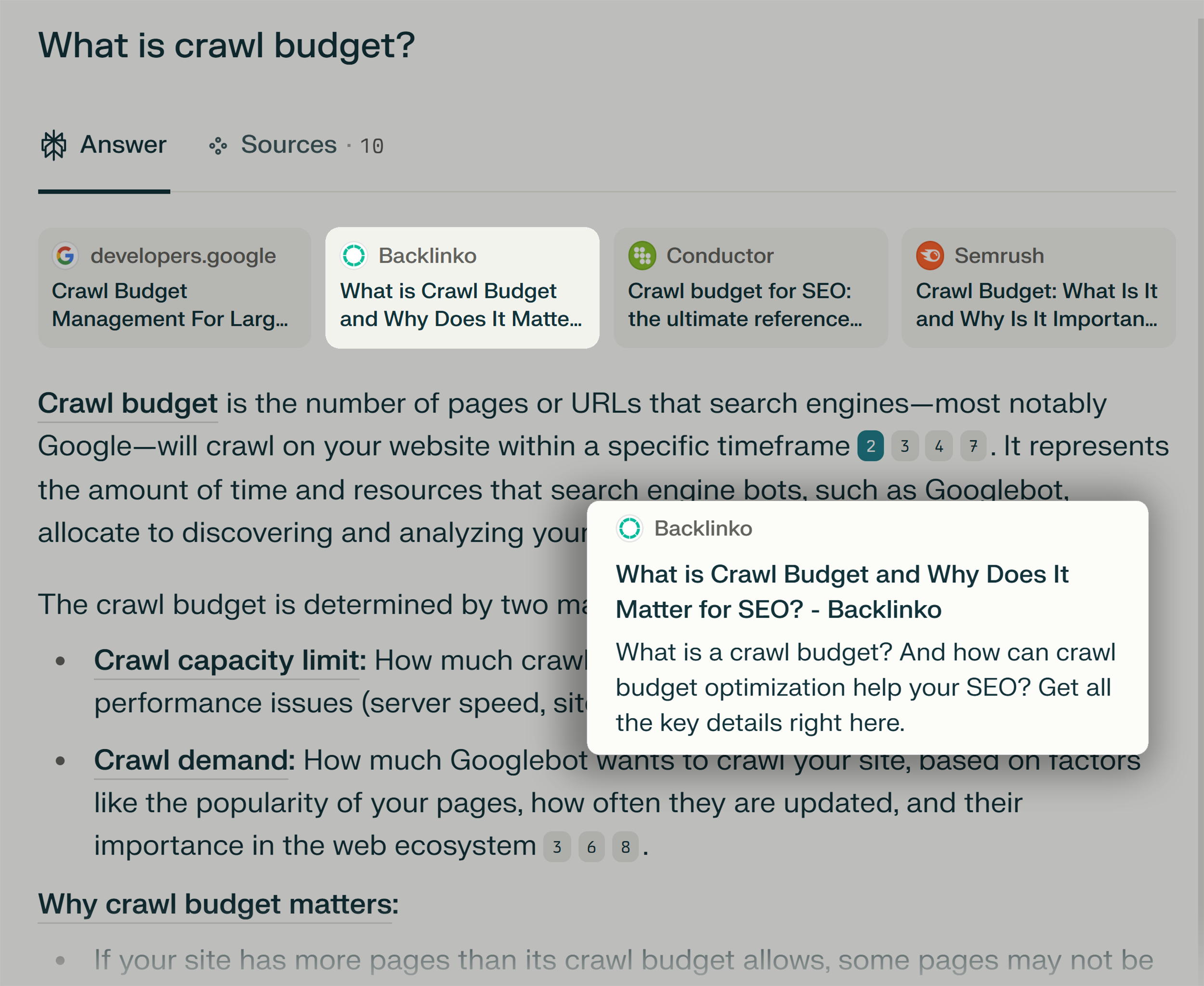 Perplexity – Crawl budget
