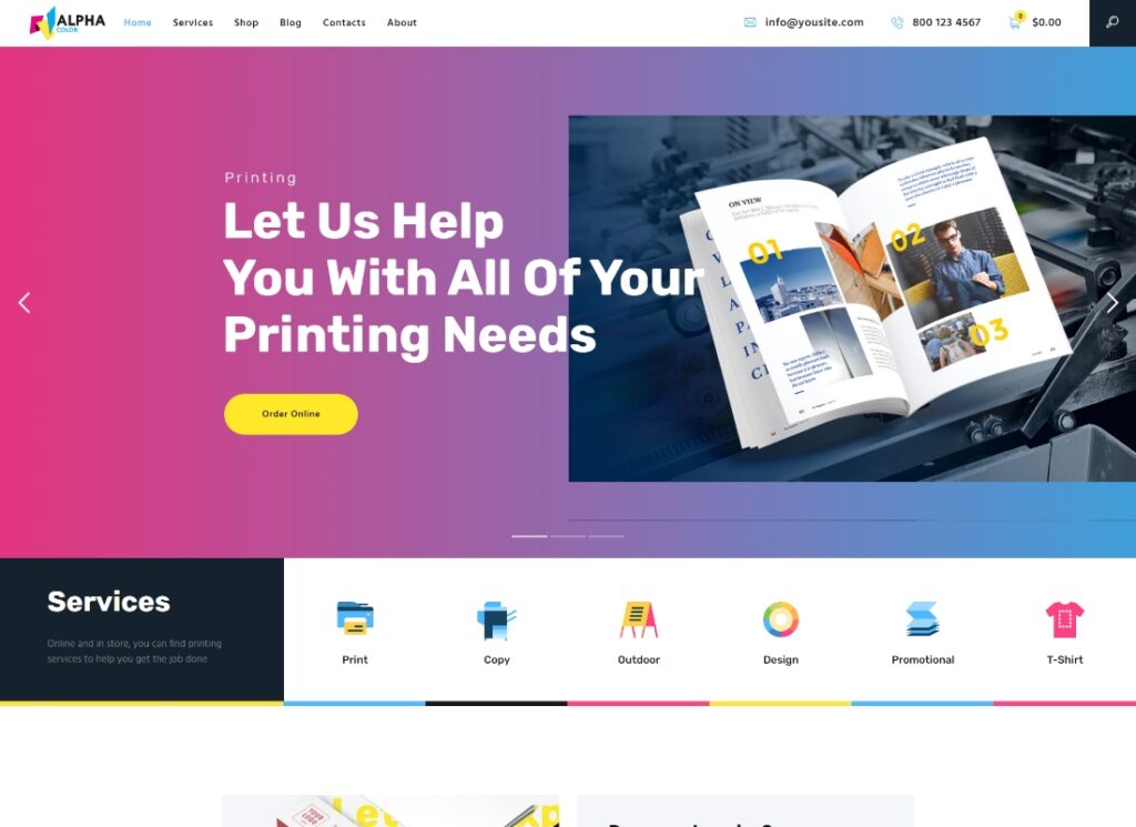 AlphaColor | Type Design Agency & 3D Printing Services WordPress Theme + Elementor