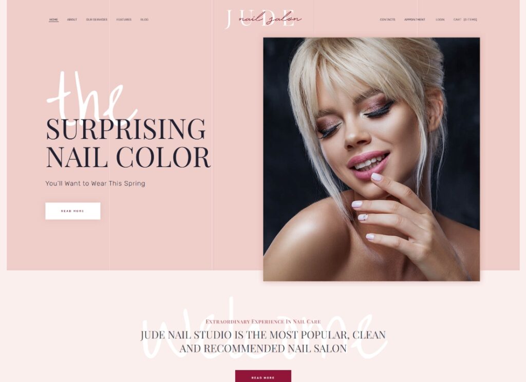 Jude | Nail Bar & Beauty Salon WordPress Theme