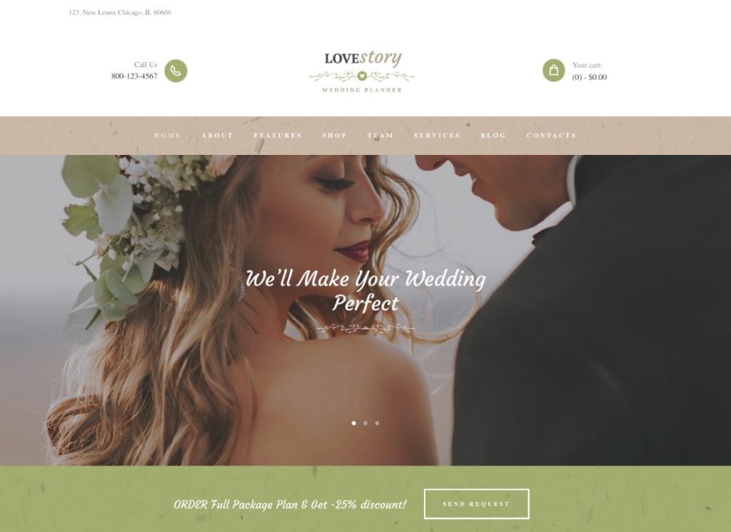 Love Story | A Beautiful Wedding and Event Planner WordPress Theme