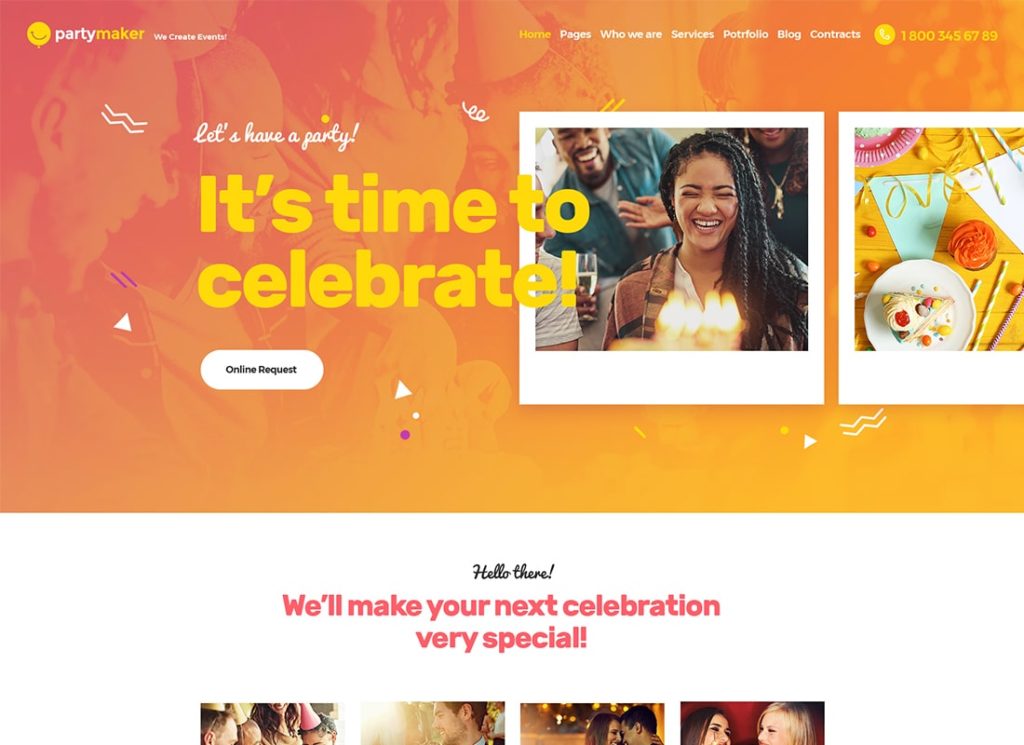 PartyMaker | Event Planner & Wedding Agency WordPress Theme