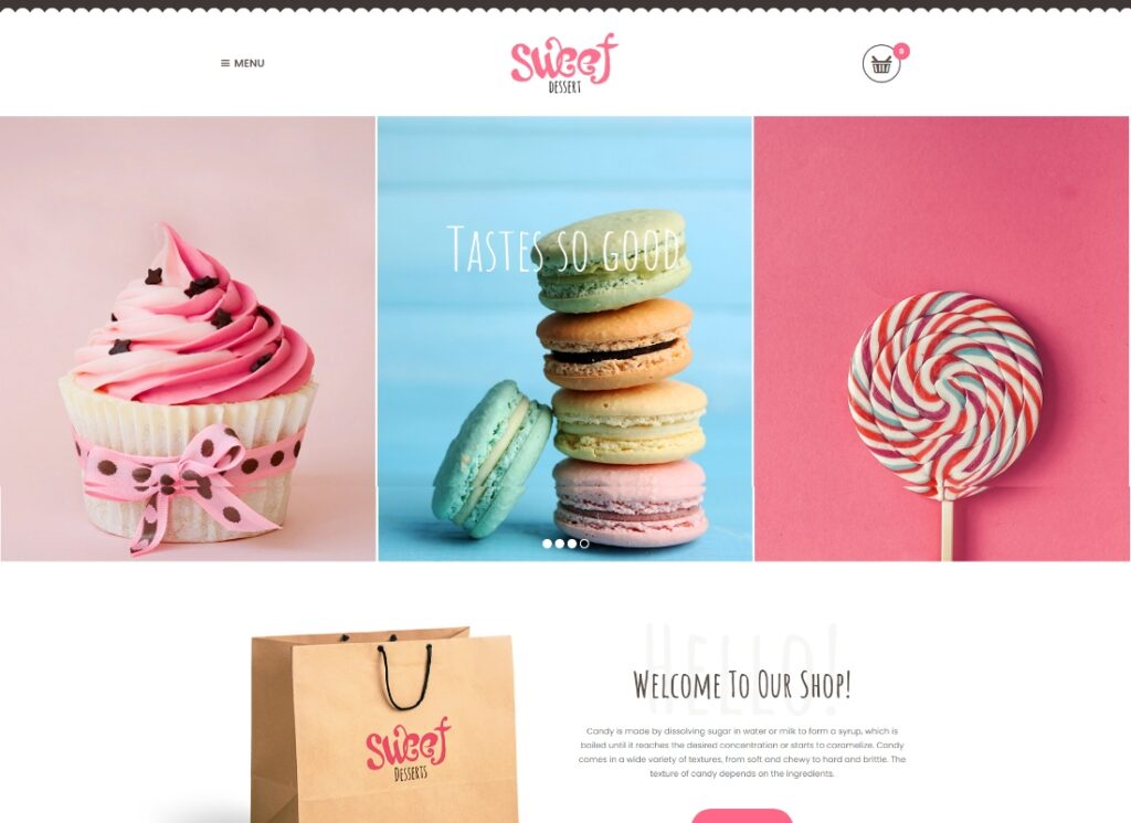 Sweet Dessert | Candy Shop & Cafe WordPress Theme