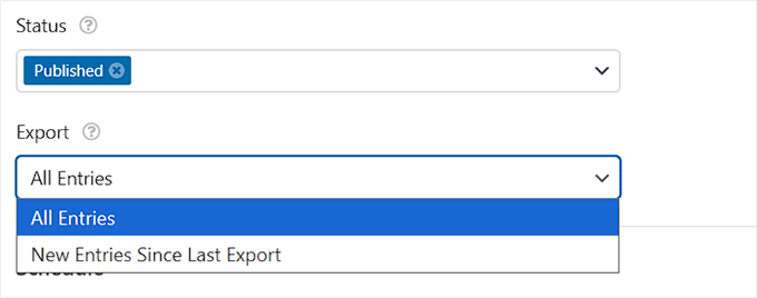 Use the export filter in WPForms Use the export filter in WPForms