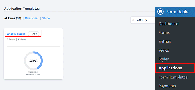 add-charity-tracker-application-in-formidable-forms Add the Charity Tracker application in Formidable Forms