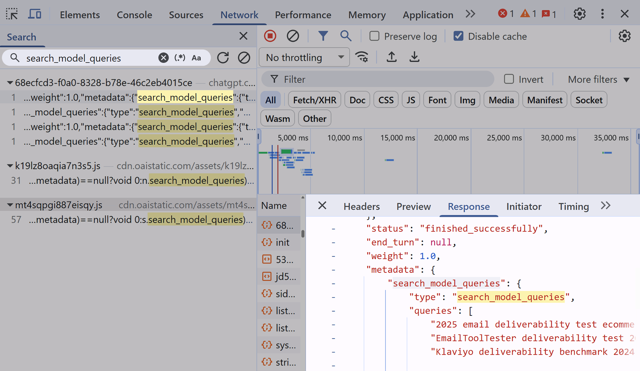 ChatGPT &ndash; Search model queries