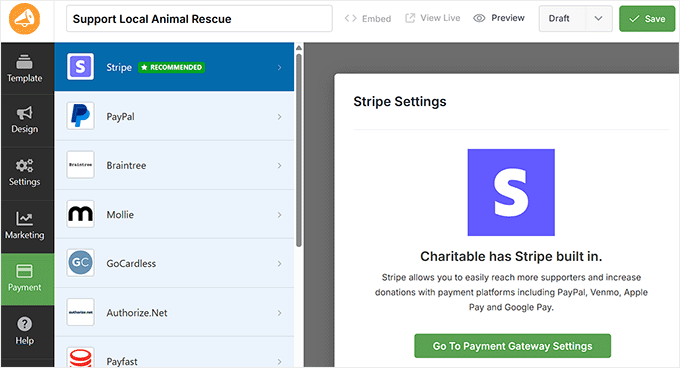 Connect the donation form to Stripe in Charitable Connect the donation form to Stripe in Charitable