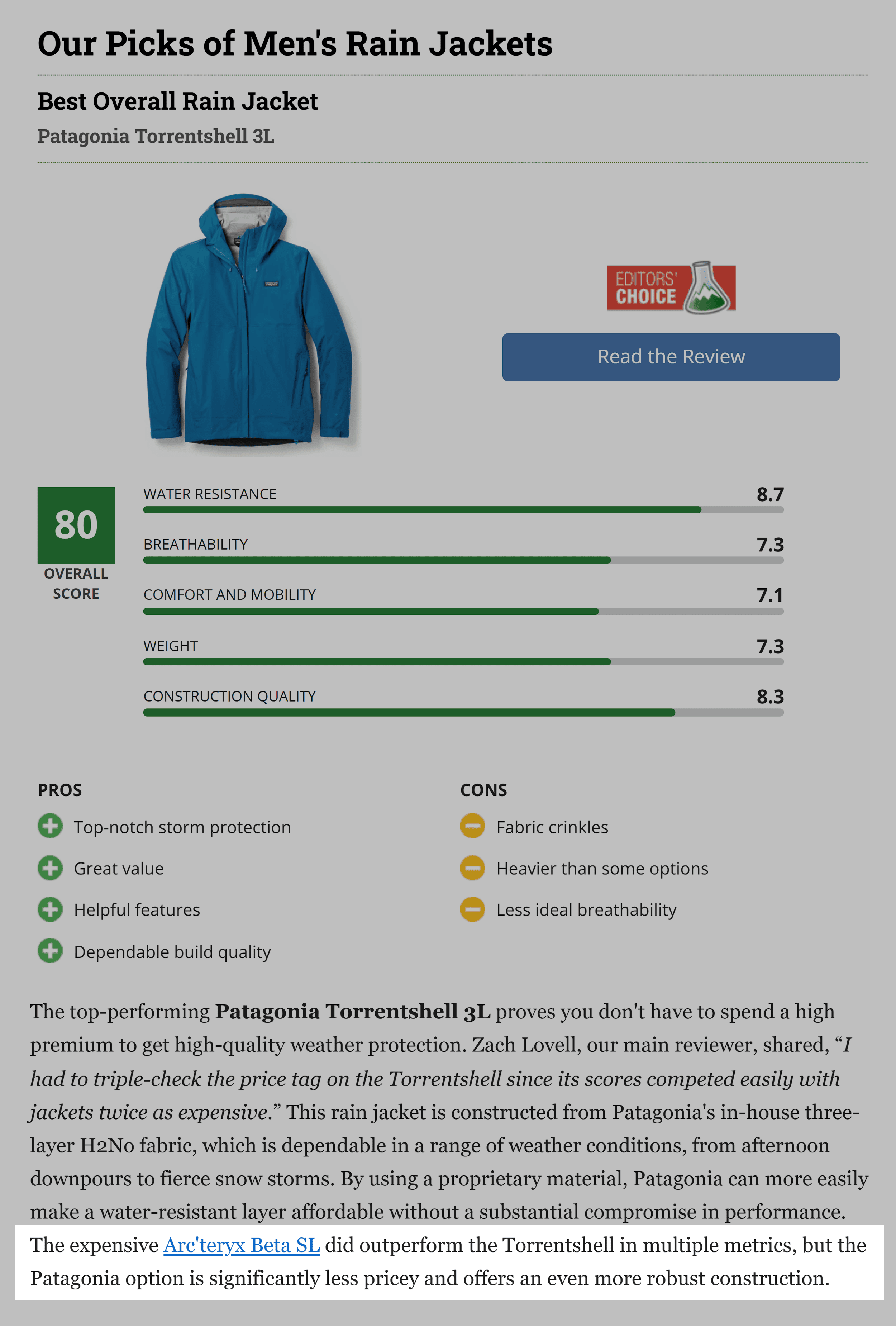 Outdoor Gear Lab &ndash; Best Overall Rain Jacket