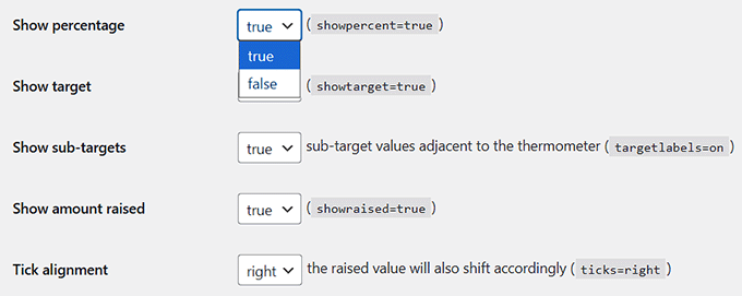 Show your percentage in the fundraising thermometer Show your percentage in the fundraising thermometer