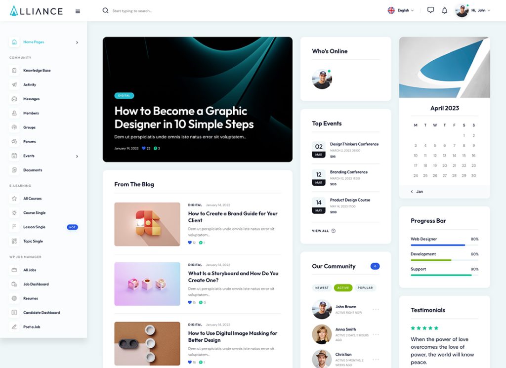Alliance - Intranet & Extranet BuddyPress WordPress Theme