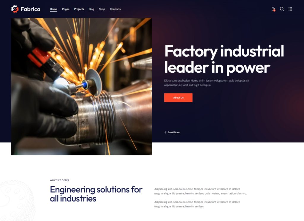 Fabrica | Industrial & Engineering Factory WordPress Theme