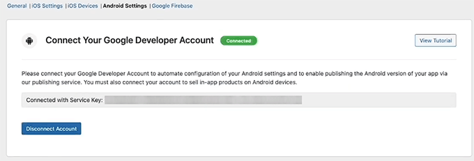 Google Developer account connected with the BuddyBoss App Google Developer account connected with the BuddyBoss App