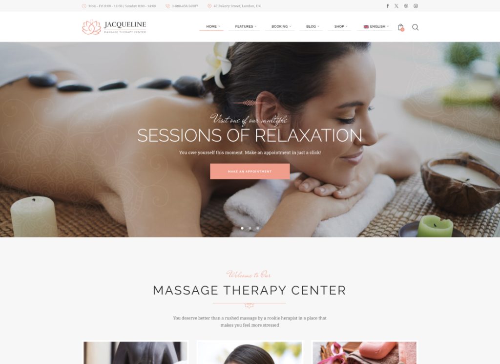 Jacqueline - Spa & Massage Salon Beauty Theme