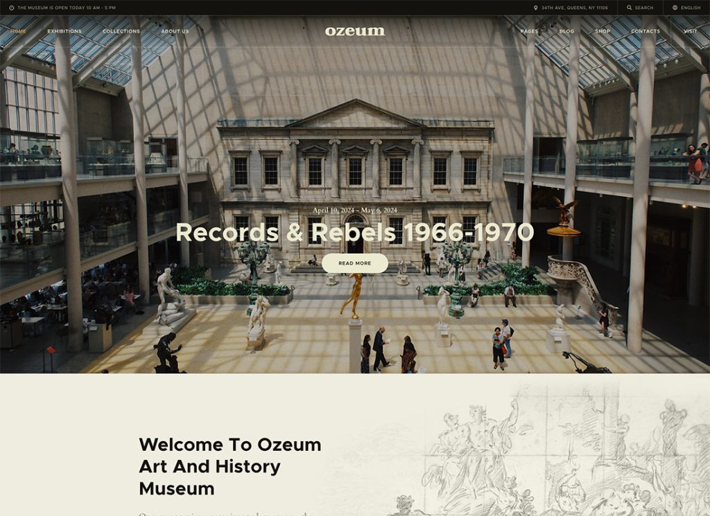 Ozeum - Art Gallery and Museum Theme