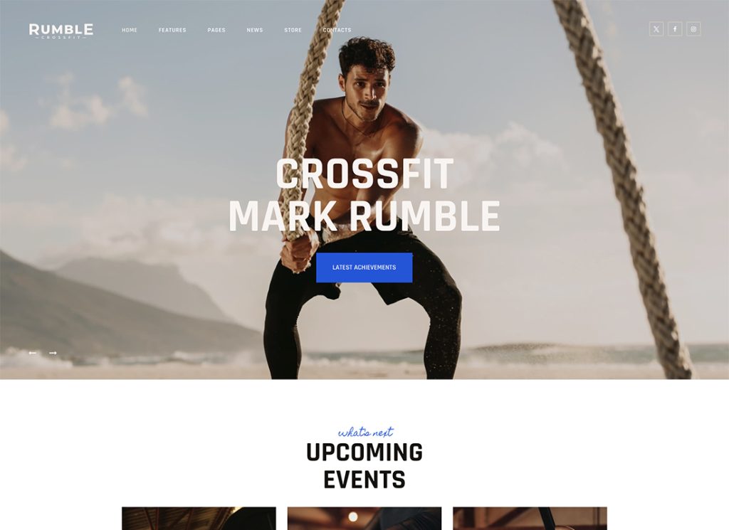 Rumble - Boxing & Mixed Martial Arts Fighting WordPress Theme