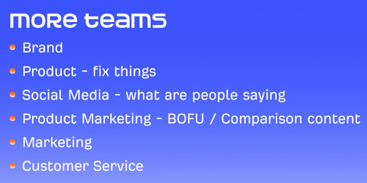 Slide showing more teams are needed for the new era of search