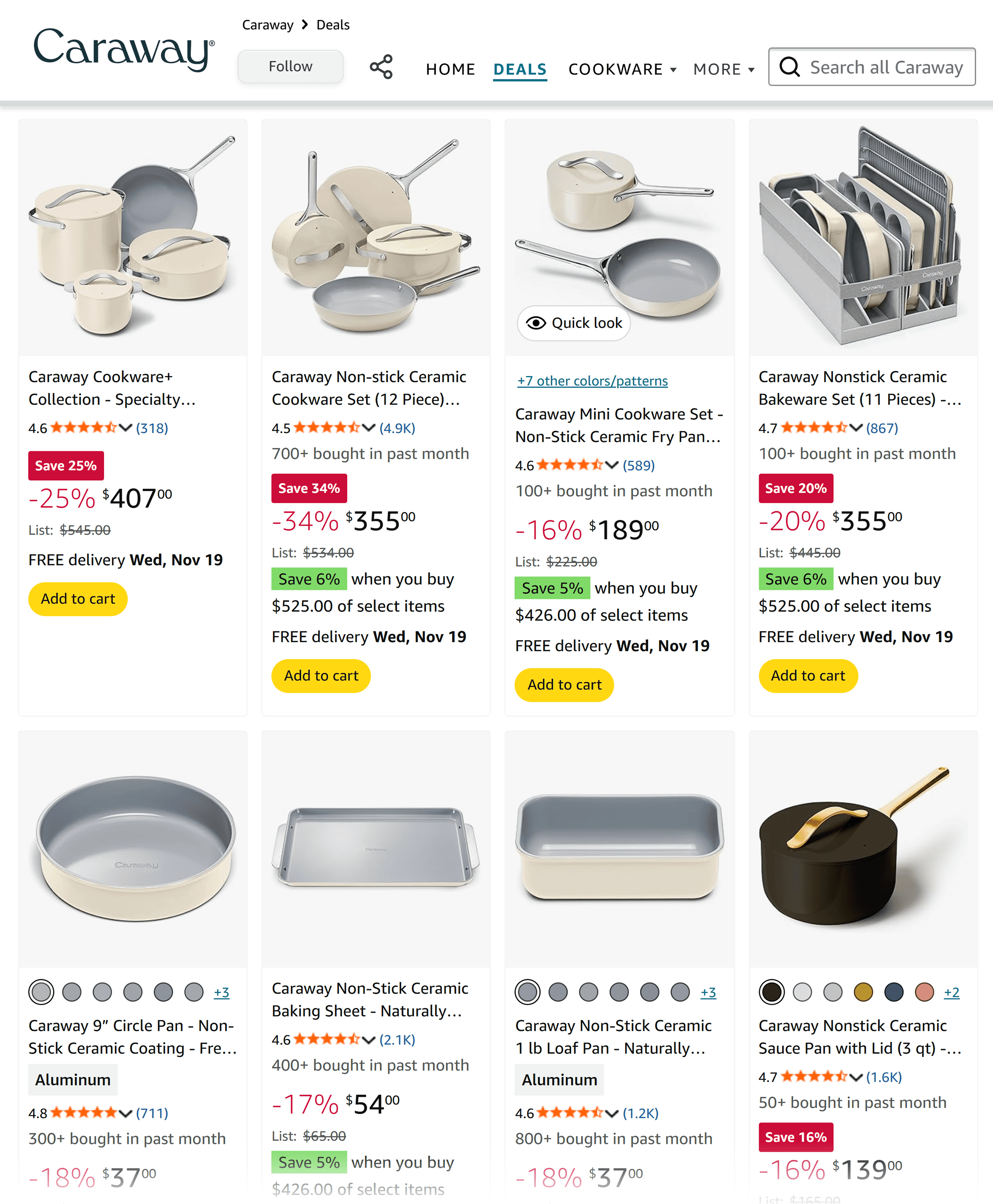 Amazon &ndash; Caraway