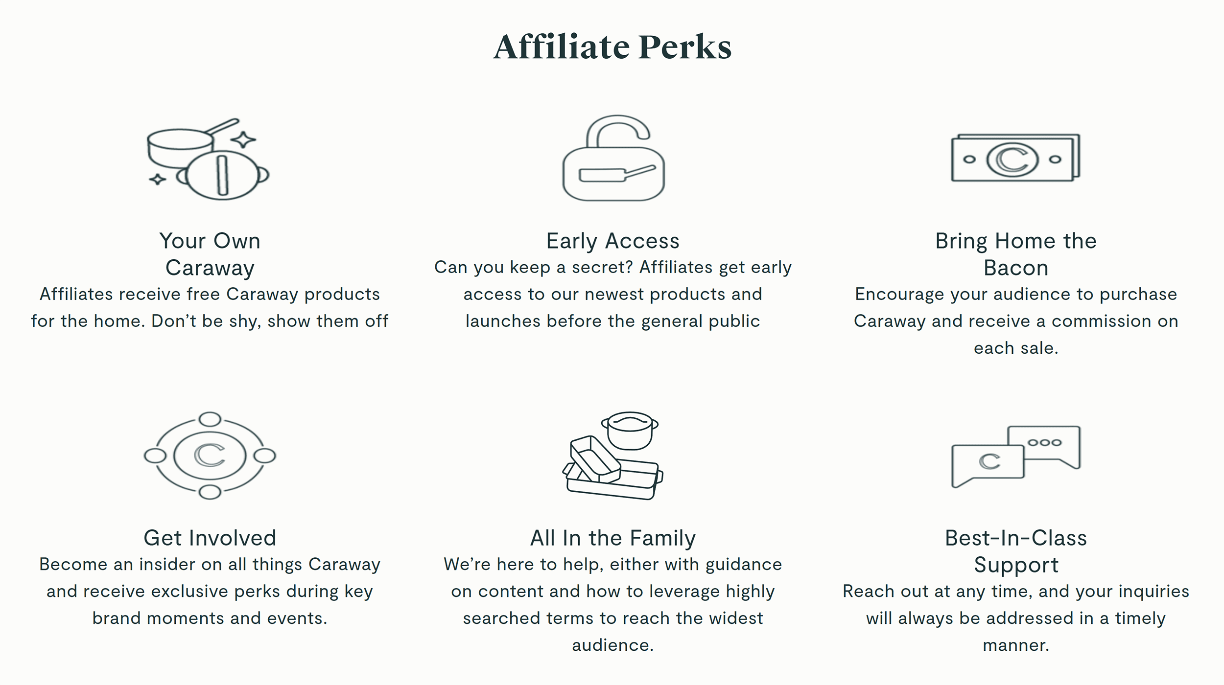 Caraway &ndash; Affiliate Perks