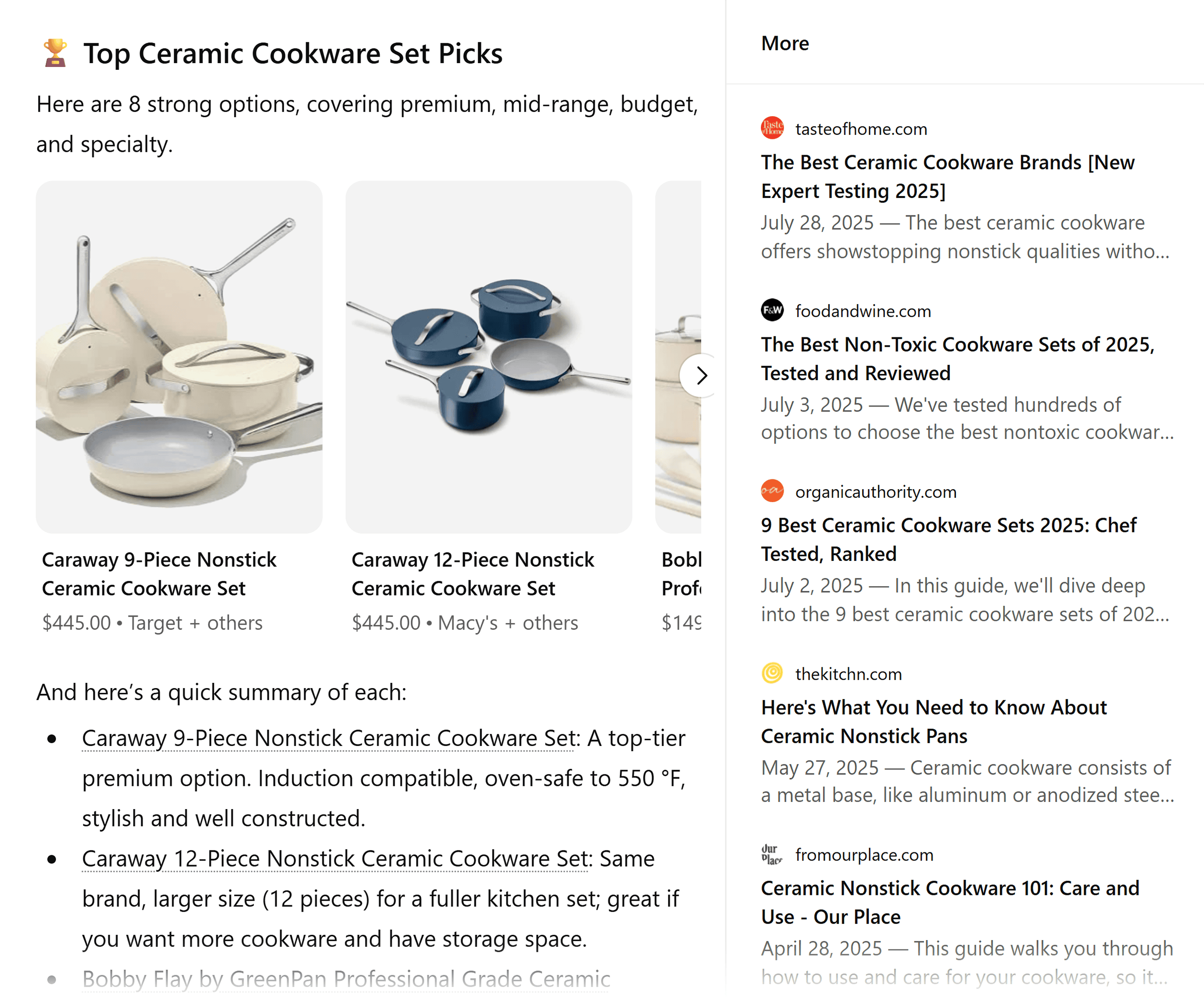 ChatGPT &ndash; Top Ceramic Cookware Set Picks
