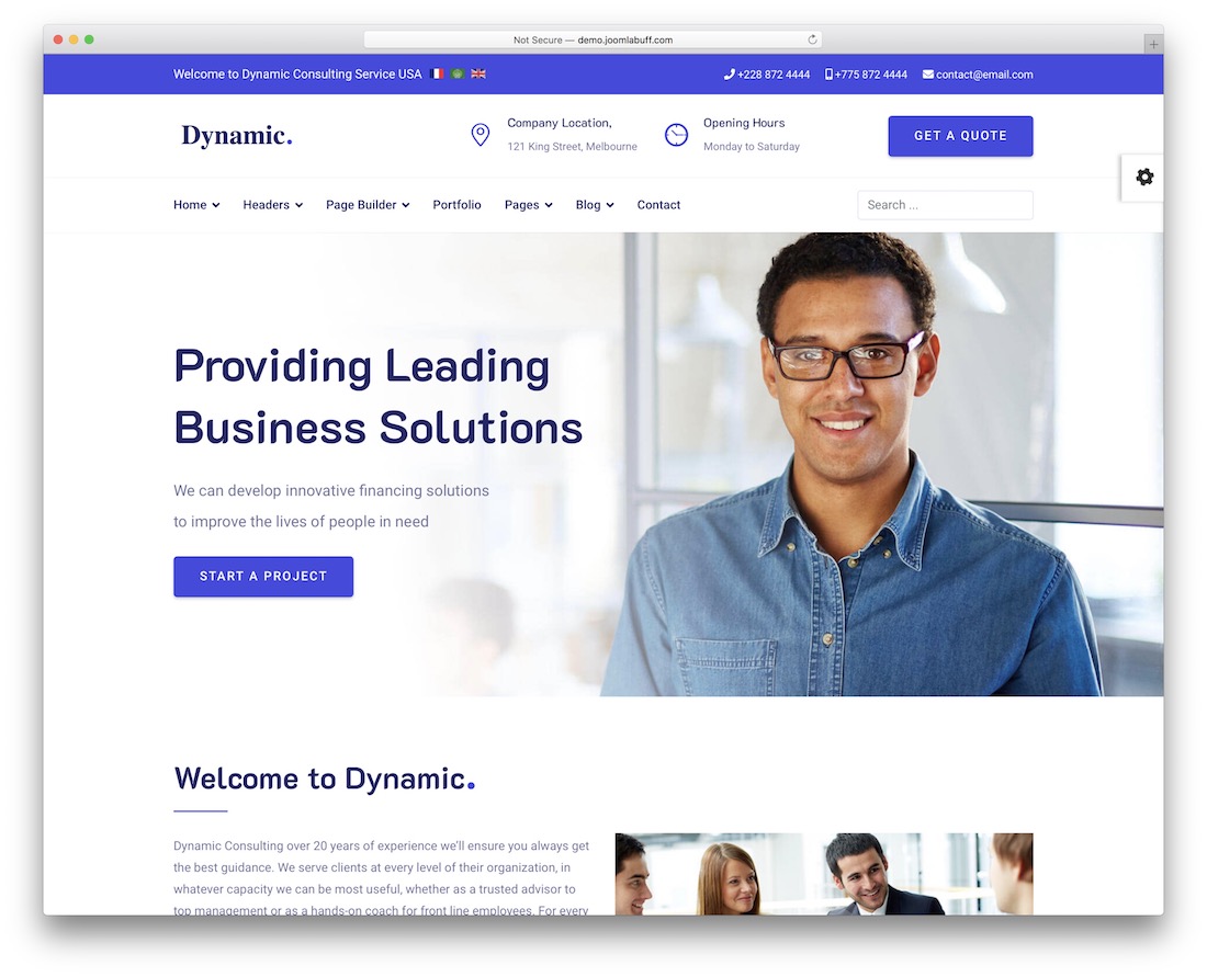 dynamic joomla multi-purpose business template