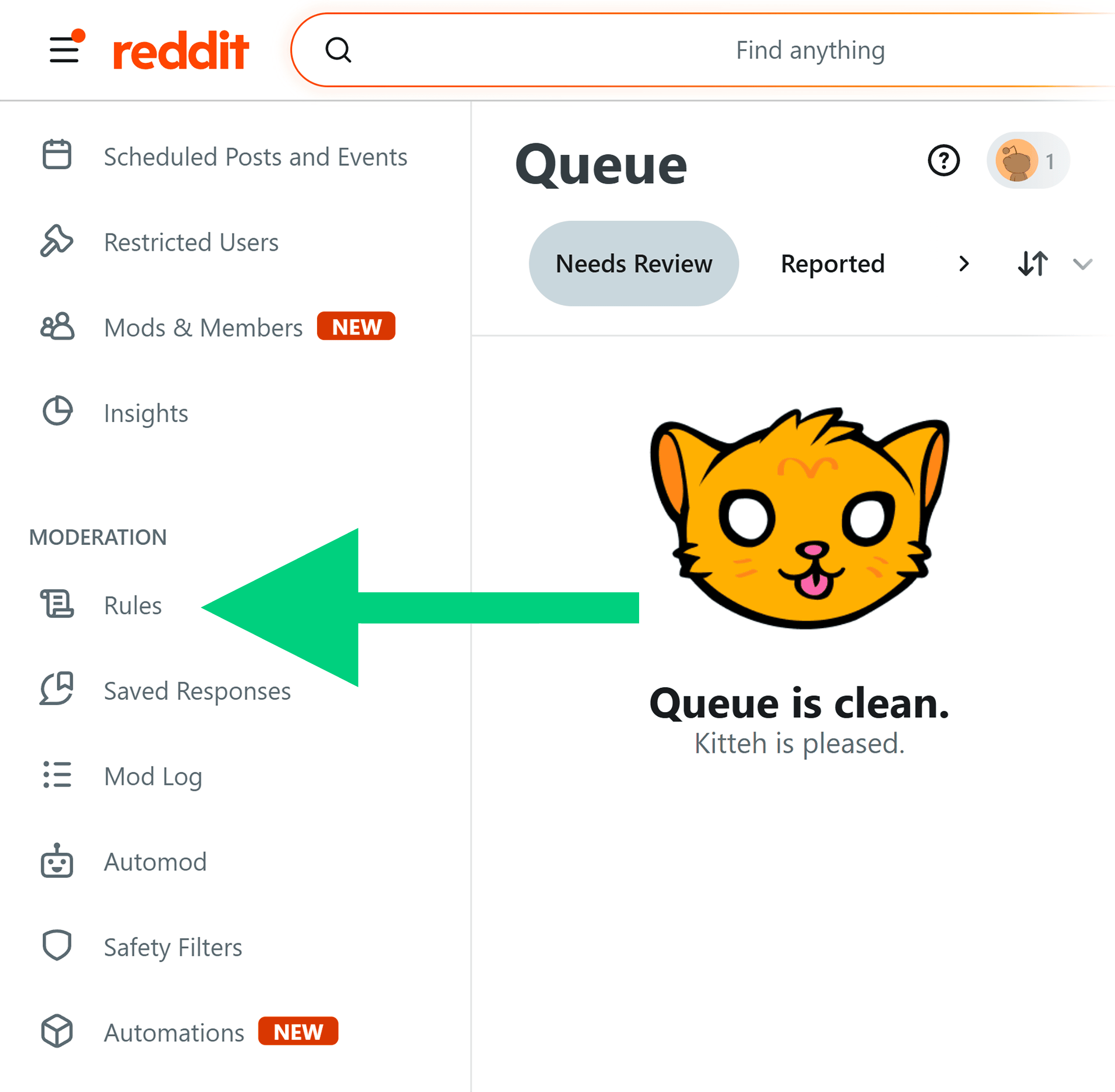 Reddit &ndash; Moderation &ndash; Rules
