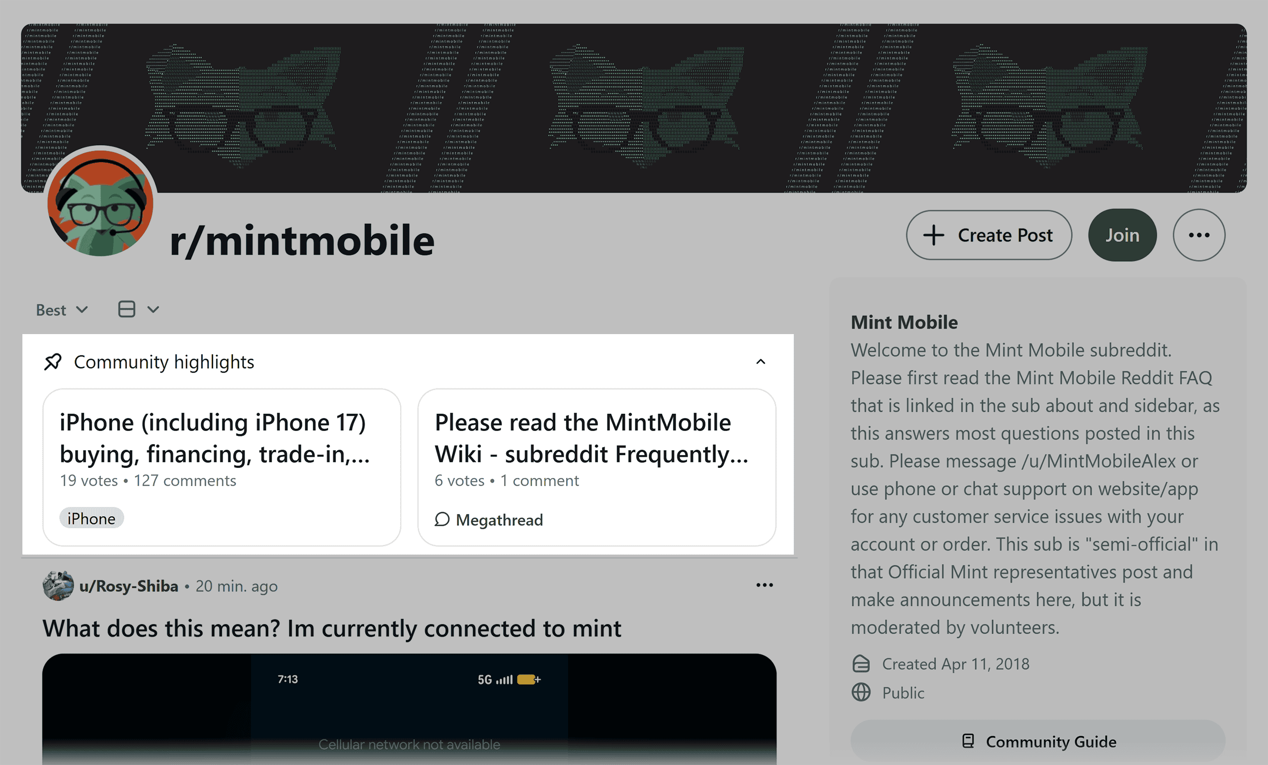 Reddit &ndash; r/mintmobile &ndash; Community highlights