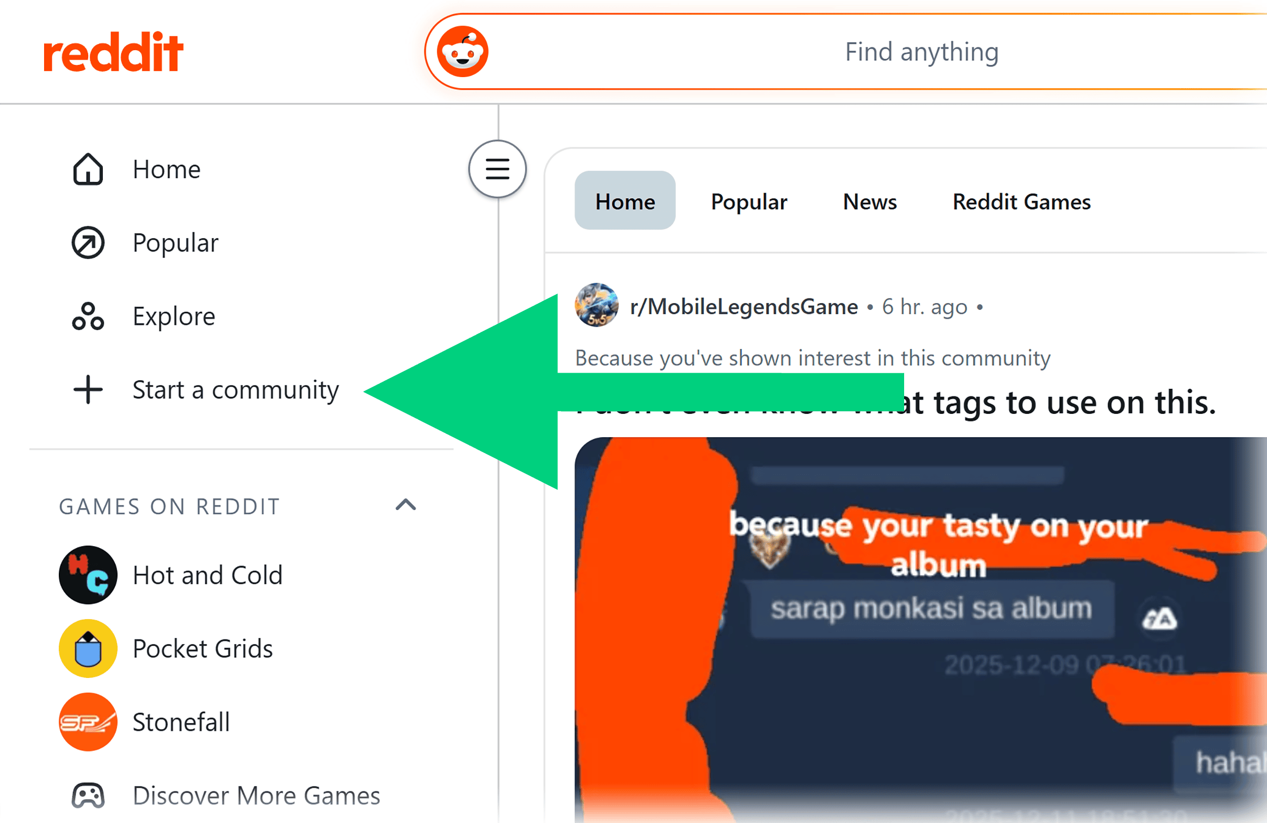 Reddit &ndash; Start a community