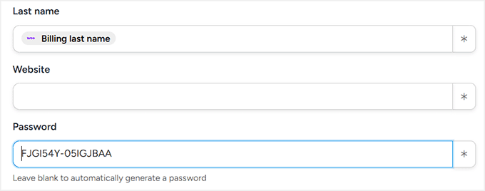 Set a password for new user in Uncanny Automator