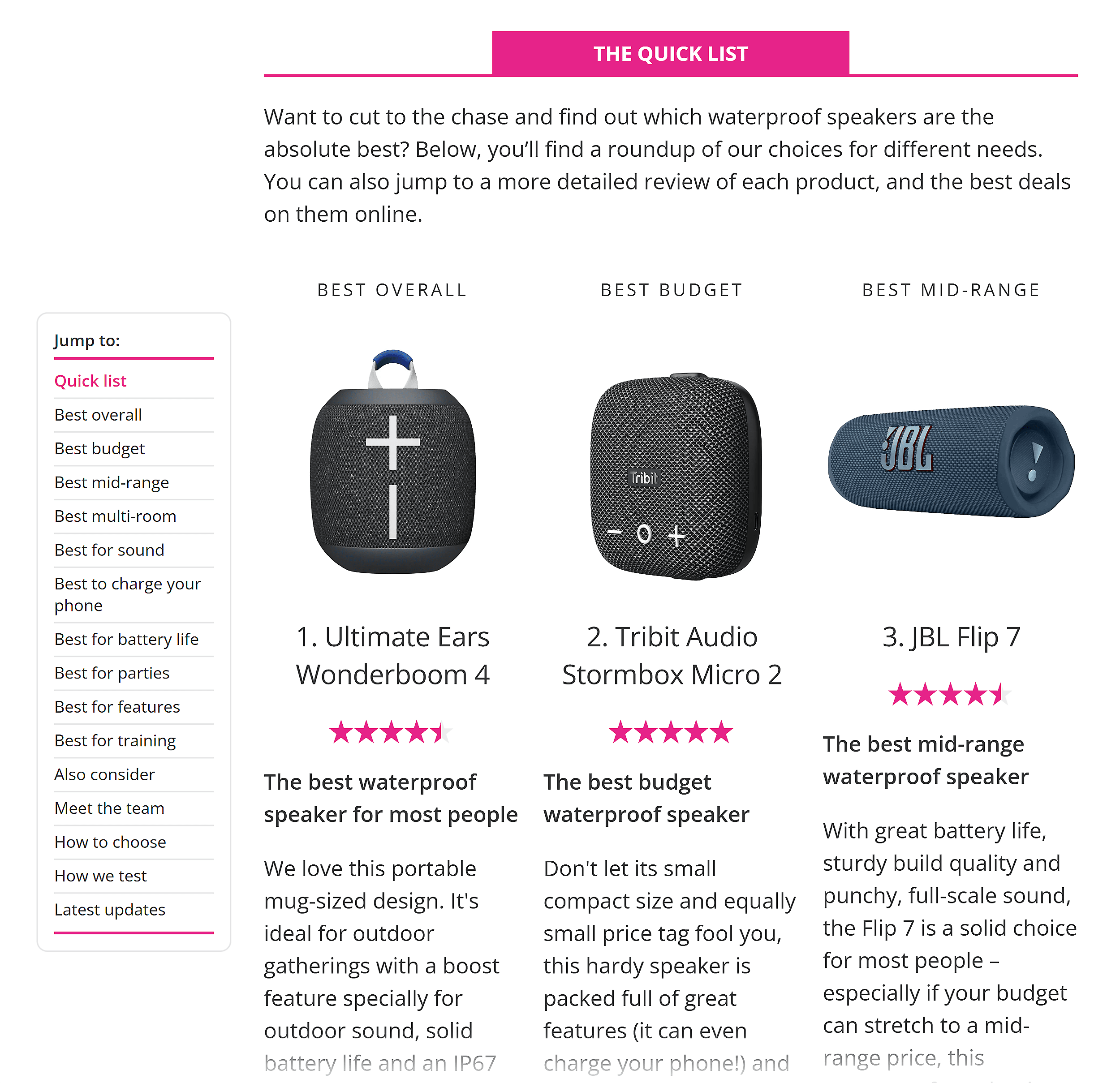 TechRadar &ndash; News best waterproof speaker