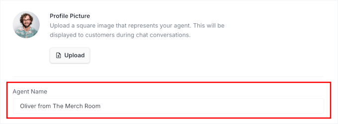 Adding the agent name as well as the business name