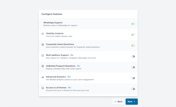 Activating additional features
