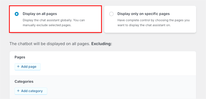 Displaying click-to-chat button on all pages