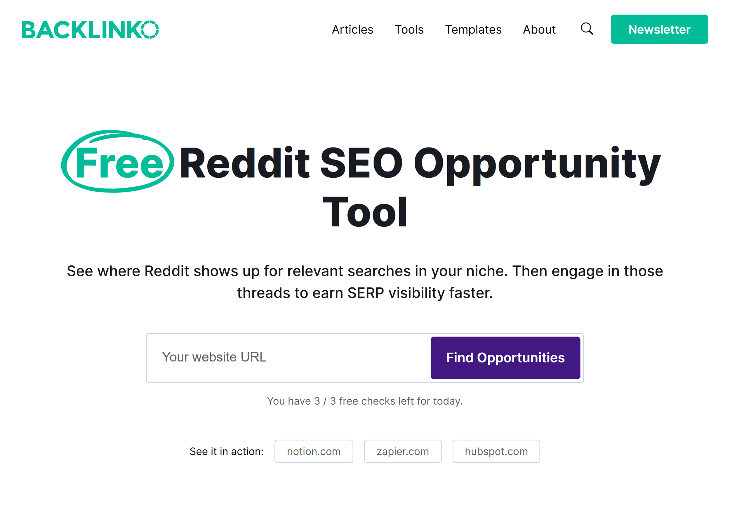 Backlinko tools &ndash; Reddit SEO opportunity