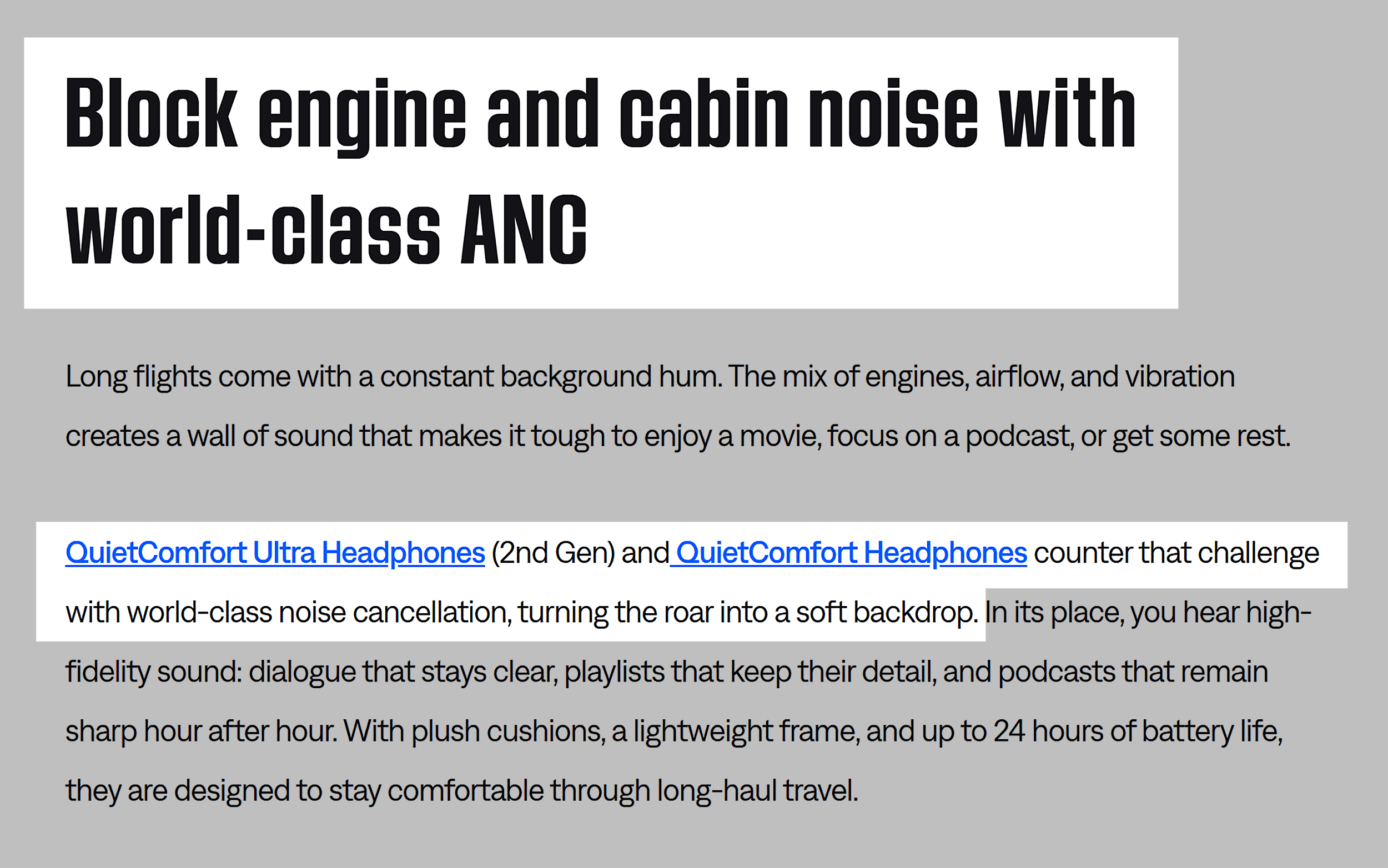 Bose – Noise cancelling headphones for flights Bose – Noise cancelling headphones for flights