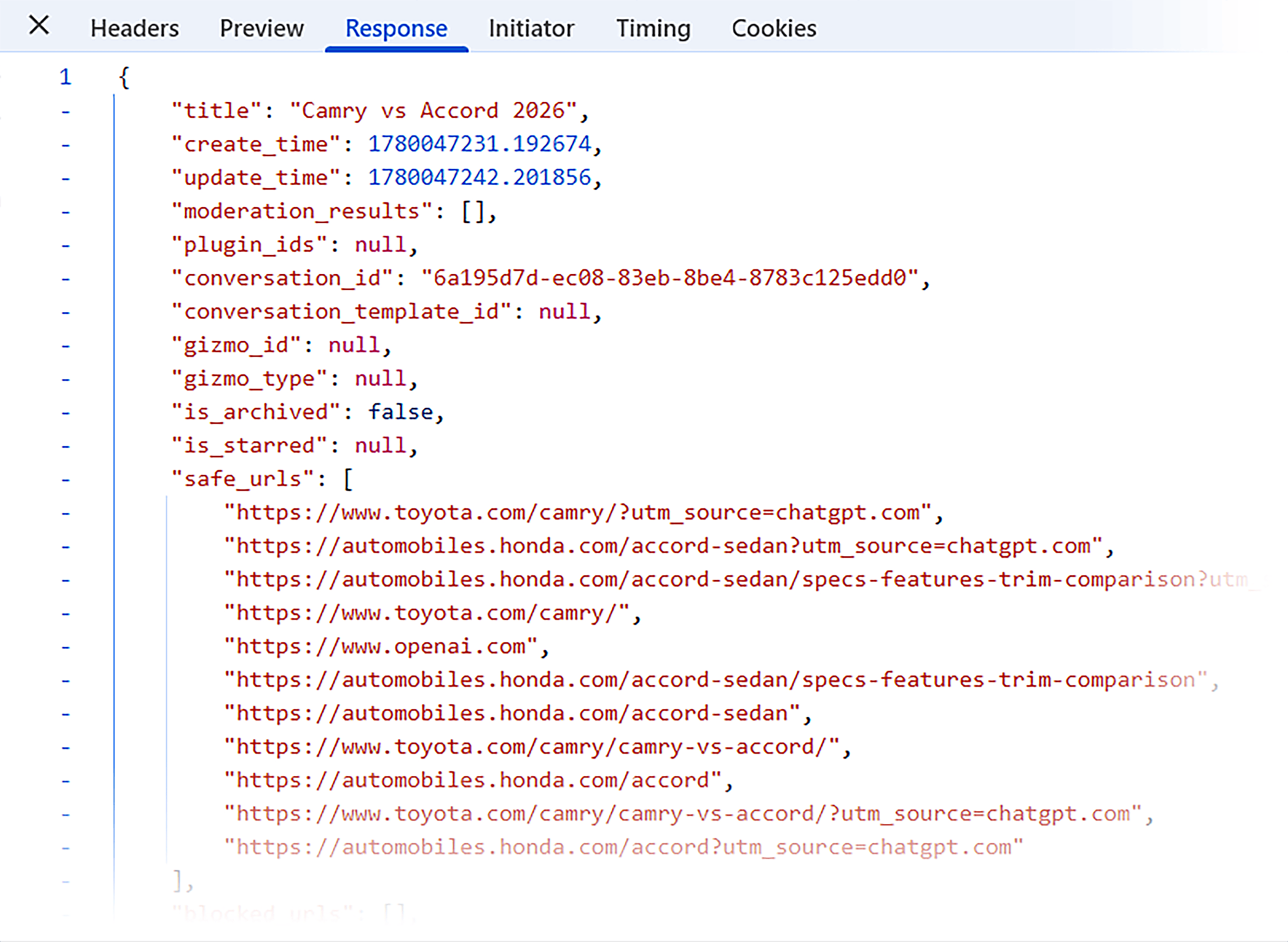 Chrome DevTools – Network – Response Chrome DevTools – Network – Response