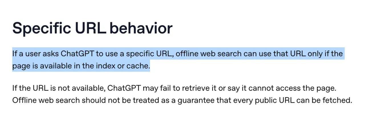 specific URL behavior