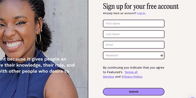 Sign up for Connectively