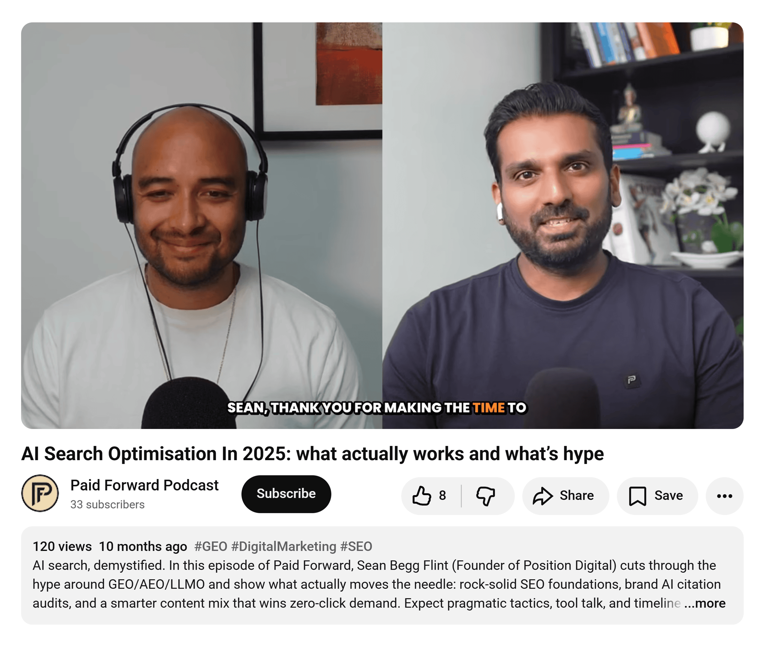 Paid Forward Podcast featuring Sean Begg Flint