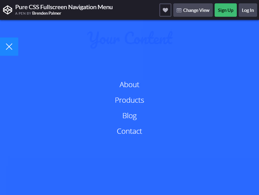 bootstrap hamburger menu