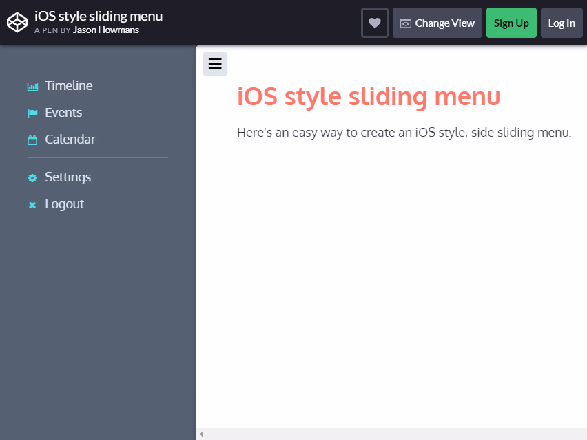 bootstrap hamburger menu