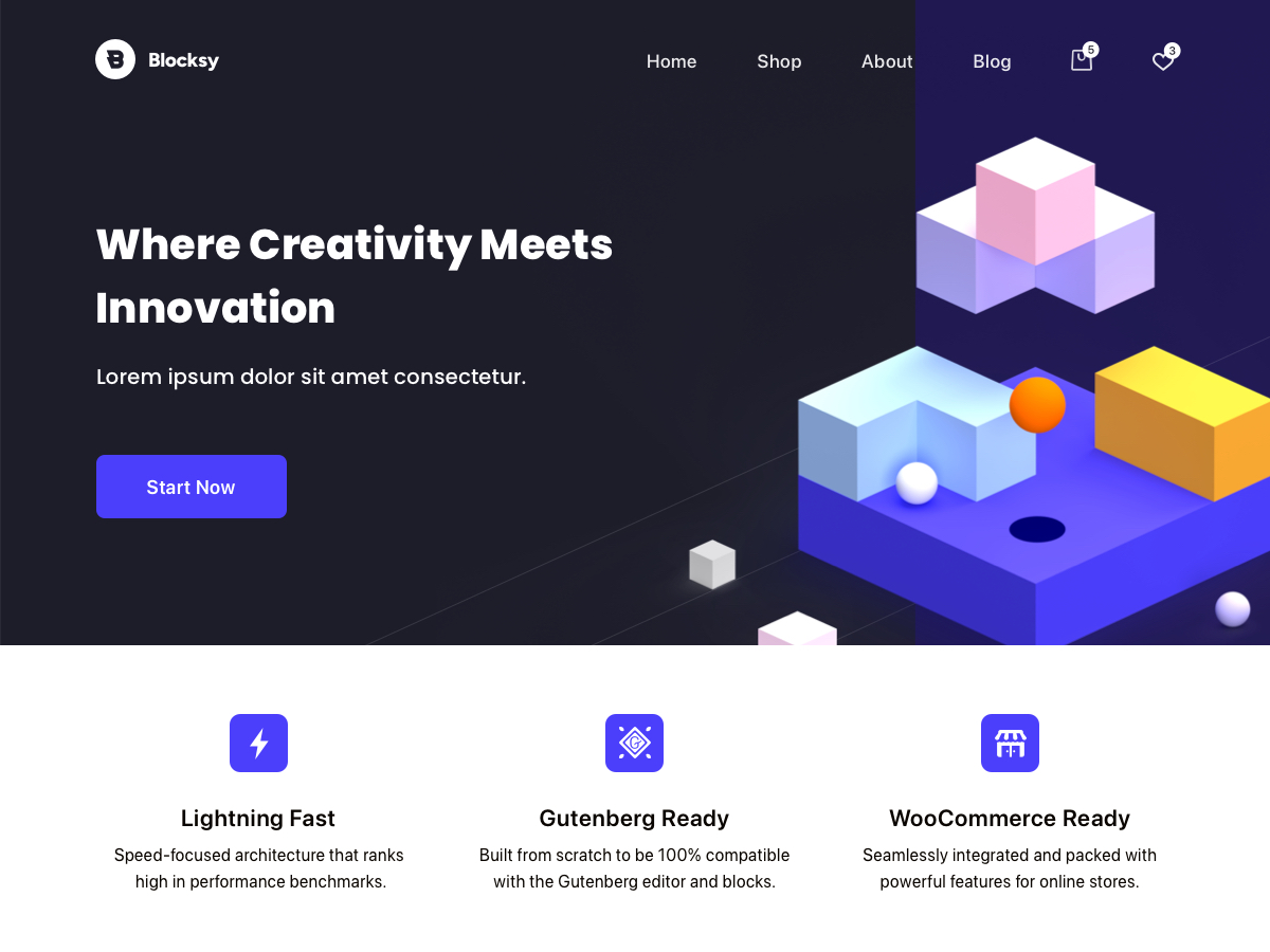 Blocksy WordPress theme screenshot