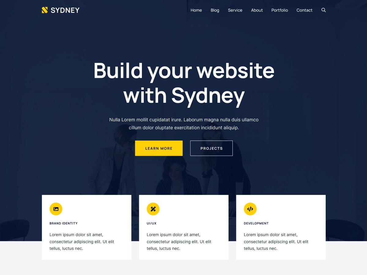 Sydney WordPress theme screenshot