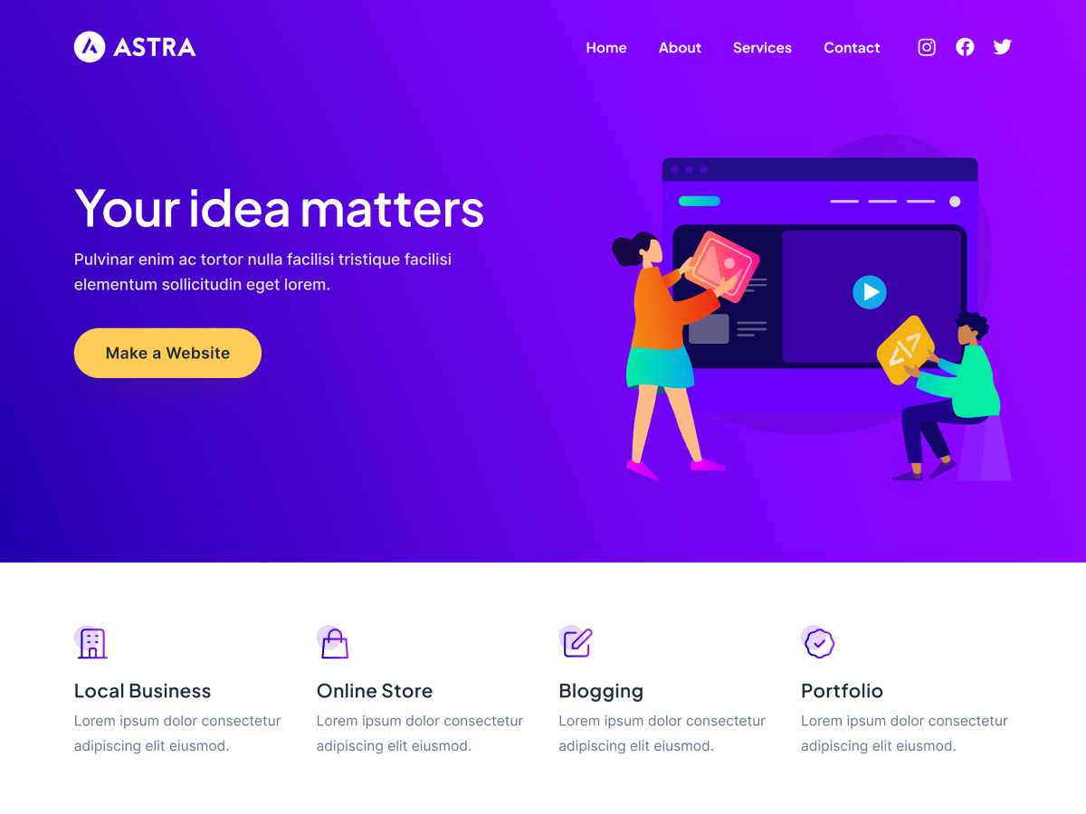 Astra WordPress theme screenshot