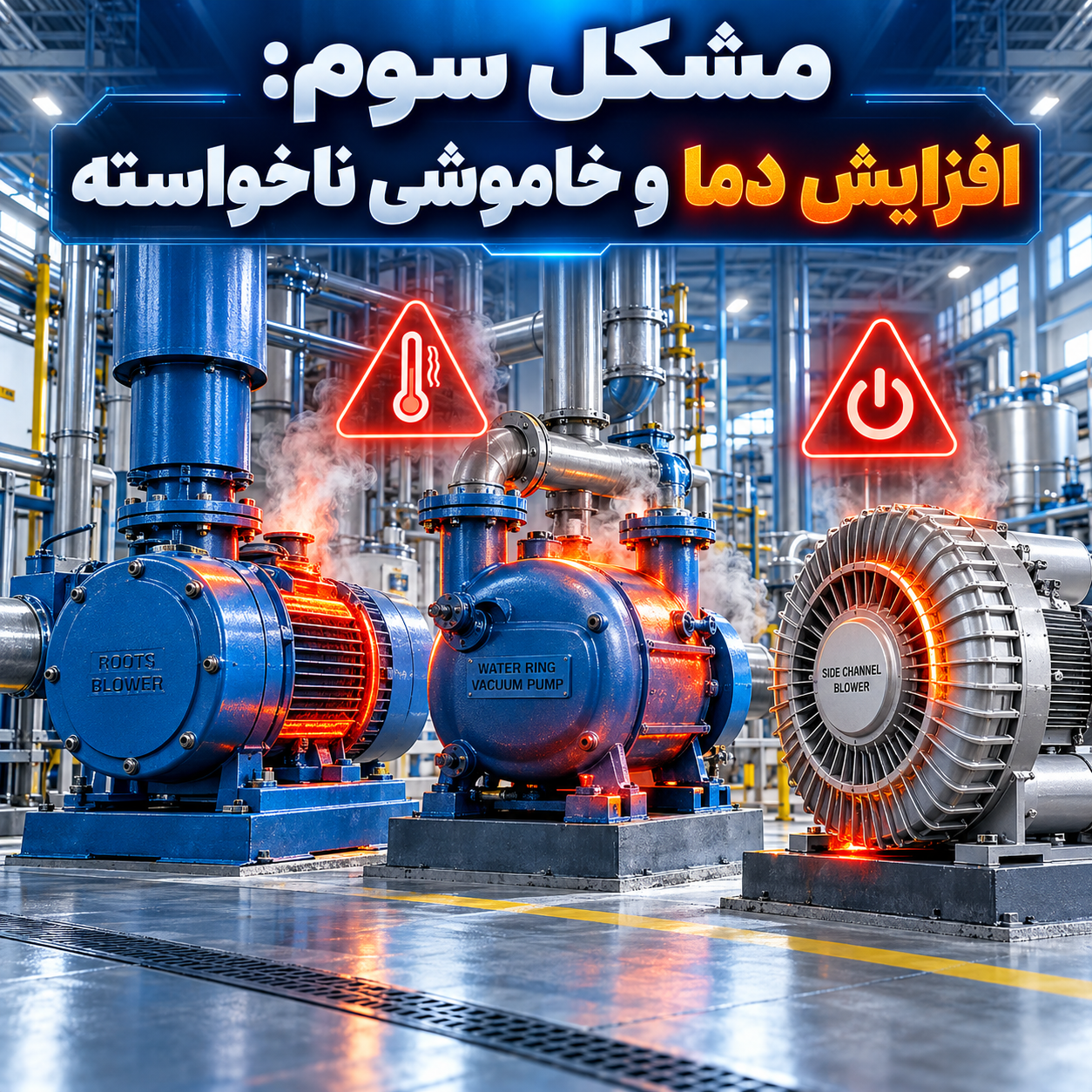راهکارهای بهبود عملکرد سیستم های انتقال هوا و خلأ با روتس بلوئر لانگ تک، پمپ وکیوم آبی و ساید چنل گرینکو