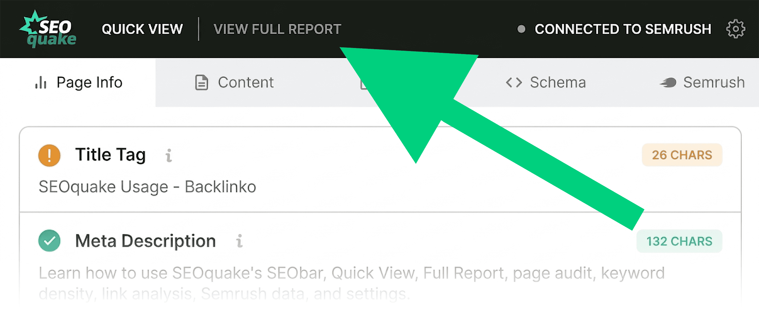 SEOQuake – View full report